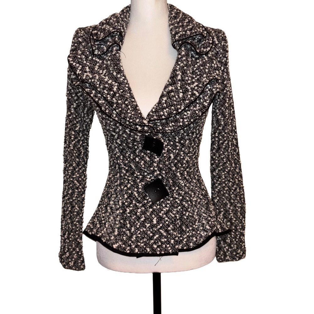 NWT! Vintage Saint Gil Paris Knit 2 Buttons Jacket Size XS. Breathable Fabric